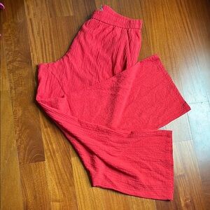 JM Collection Red Wide-Leg Pants